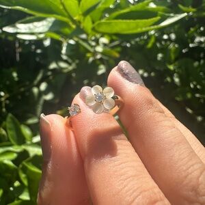 Floral Gold Waterproof Ring